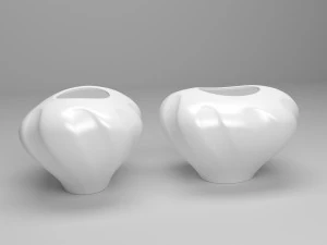 Современная керамическая ваза для цветов 3D Модель