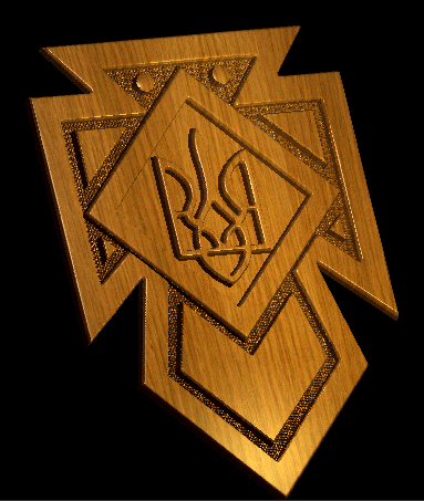 Cross of Merit - Ukrainian Insurgent Army 3D 打印模型 .c4d .max .obj .3ds .fbx .stl .blend 