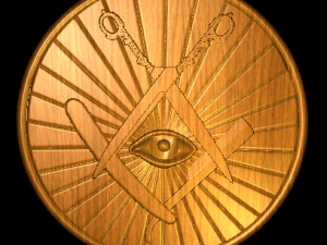 Masonic Barber Pendant 3D Print Model