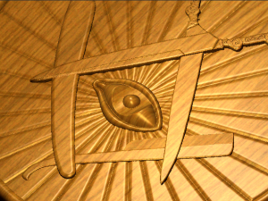 Masonic Barber Pendant 3D Print Model
