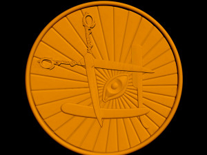Masonic Barber Pendant 3D Print Model
