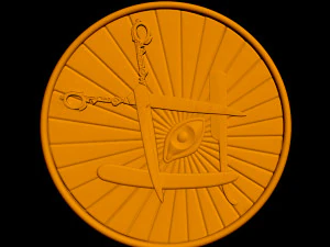Masonic Barber Pendant 3D Print Model