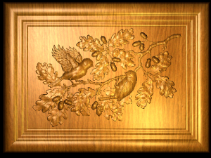 Birds on branches 3D Baskı Modeli