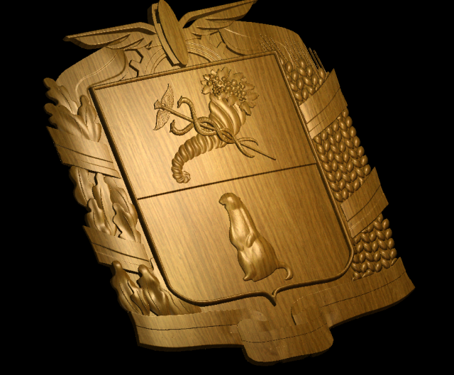 Kupyansk Coat-of-Arms 3D 打印模型 .c4d .max .obj .3ds .fbx .stl .blend 