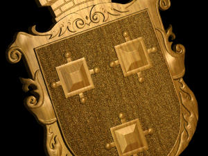 Coat of Arms of Kamianka-Buzka Town 3D Print Model