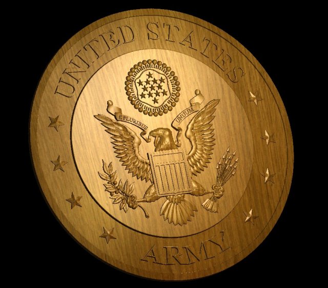 Mark of the United States Army 3D प्रिंट मॉडल .c4d .max .obj .3ds .fbx .stl .blend 