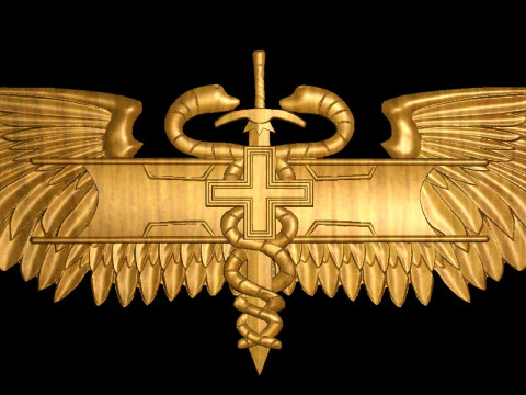 Combat Medic Award 3D Print Model
