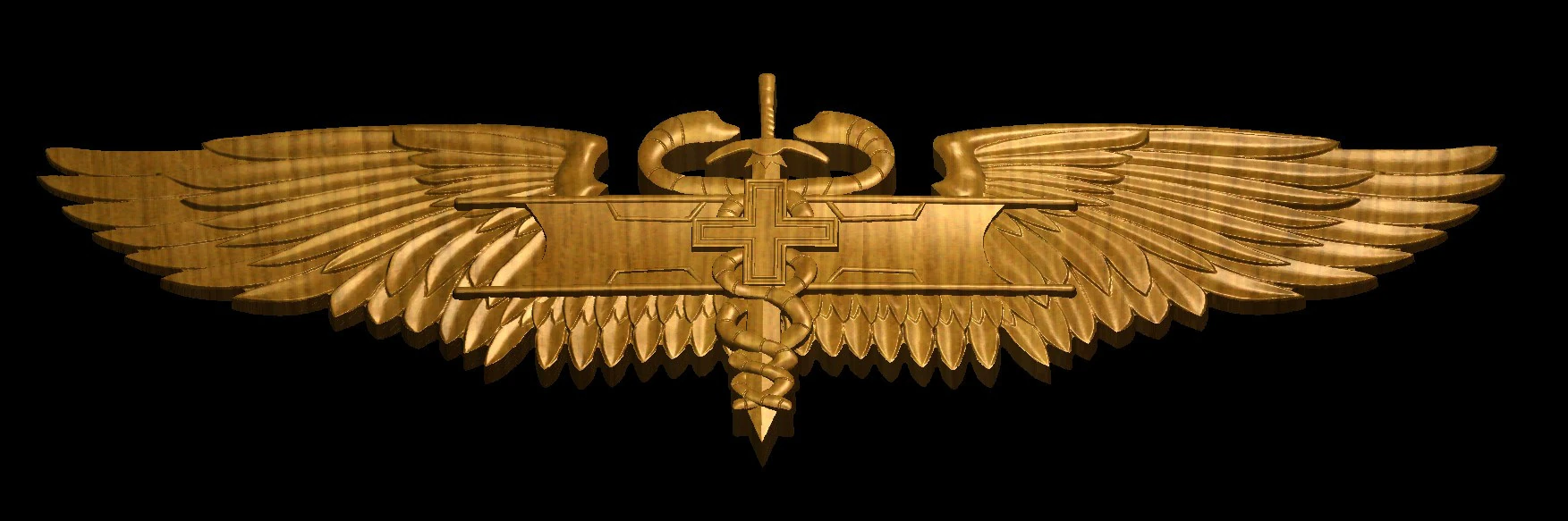 Combat Medic Award 3D Print Model .c4d .max .obj .3ds .fbx .stl .blend 