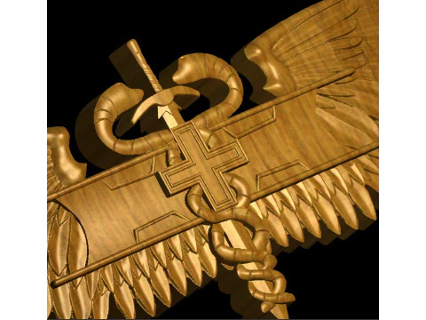 Combat Medic Award 3D Print Model