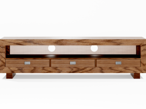 Modern walnut entertainment unit - TV unit 3D मॉडल
