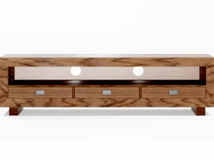 Modern walnut entertainment unit - TV unit 3D Model