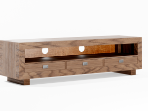 Modern walnut entertainment unit - TV unit 3D मॉडल