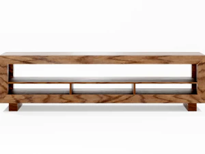 Modern walnut entertainment unit - TV unit 3D Model
