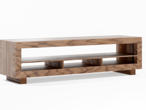 Modern walnut entertainment unit - TV unit 3D मॉडल