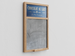 French style chalk board - blackboard 3D Model
