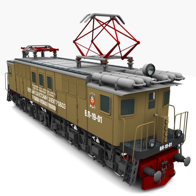 Locomotive 3D Model .c4d .max .obj .3ds .fbx .stl .blend