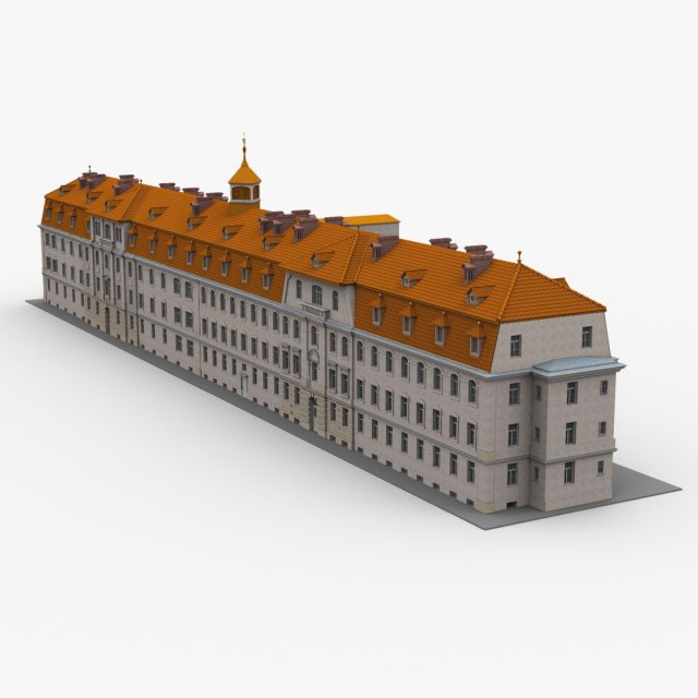 European building 3D Model .c4d .max .obj .3ds .fbx .stl .blend 