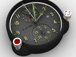 Imita&ccedil;&atilde;o de rel&oacute;gio de avi&atilde;o Modelo 3D