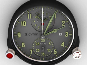 Aircraft clock imitation 3D Model