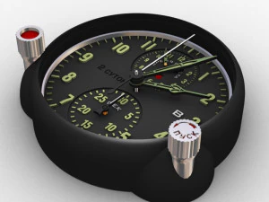 Aircraft clock imitation 3D Model