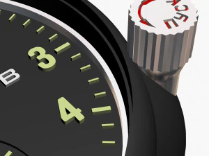 Aircraft clock imitation 3D Model