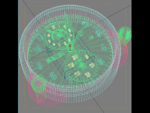 Aircraft clock imitation 3D Model