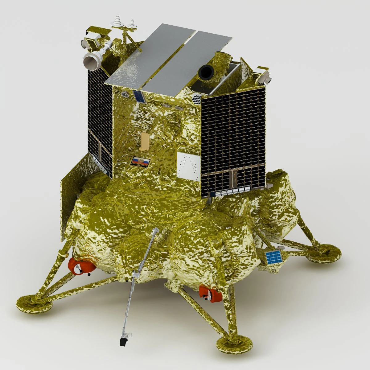Luna 25 Luna-Glob lander 3D Model .c4d .max .obj .3ds .fbx .stl .blend