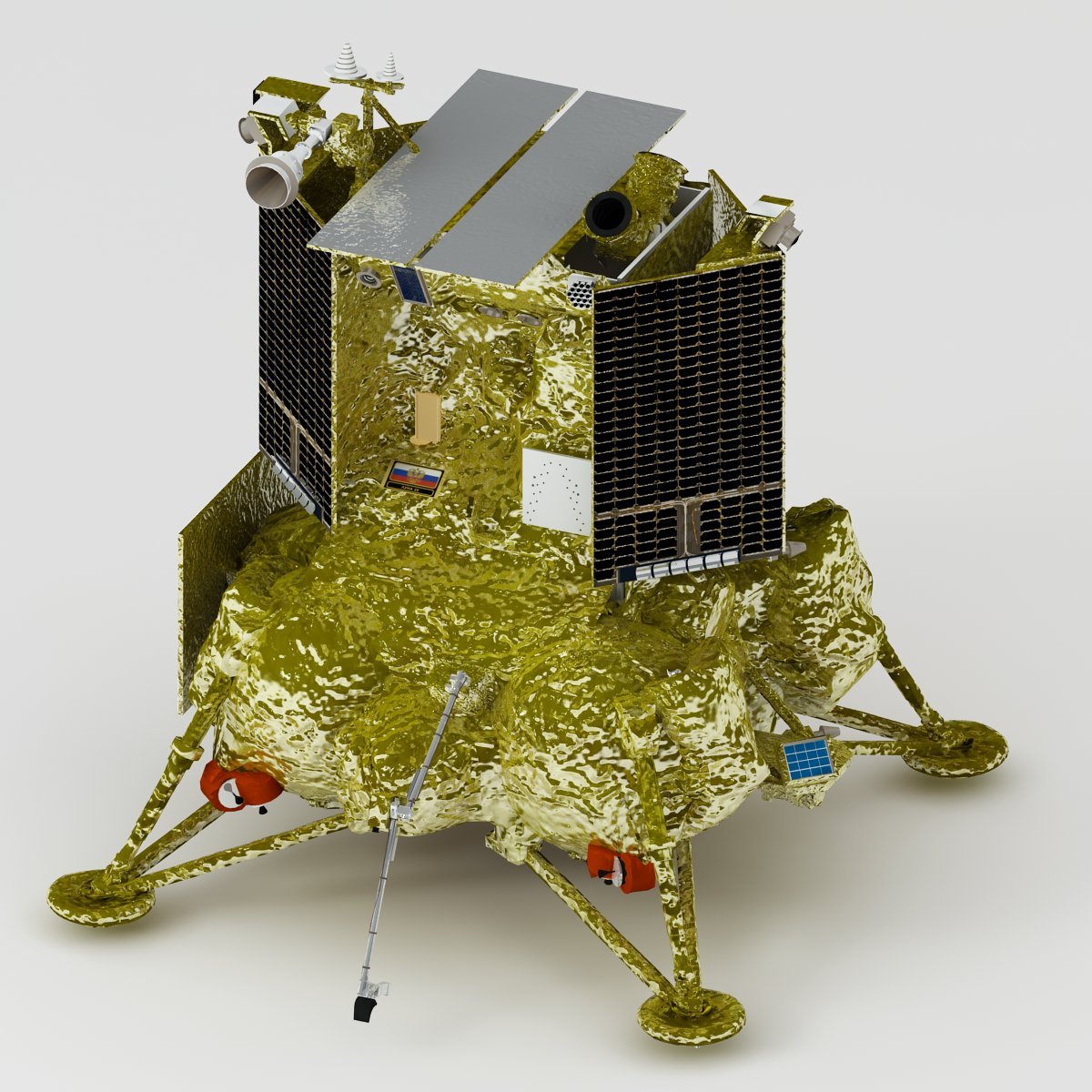 Luna 25 Luna-Glob lander 3D Model in Real Spacecraft 3DExport