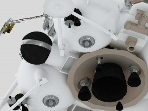Luna 25 Luna-Glob lander 3D Model