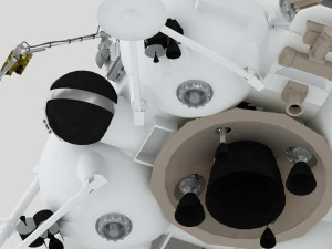 Luna 25 Luna-Glob lander 3D Model