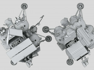 Luna 25 Luna-Glob lander 3D Model