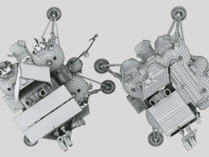 Luna 25 Luna-Glob lander 3D Model