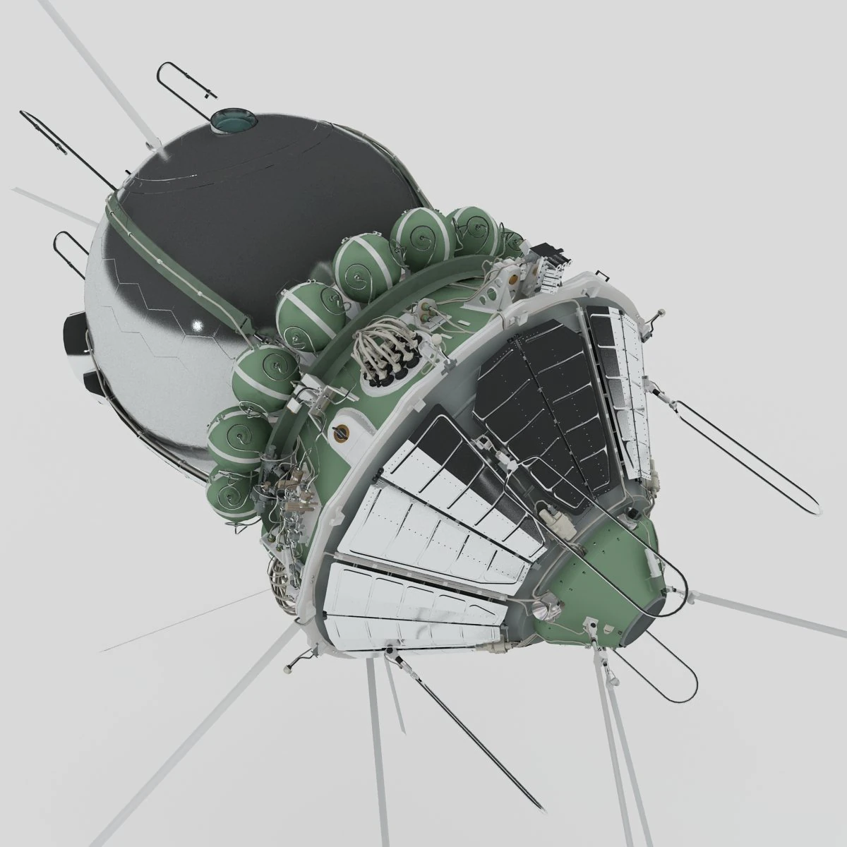 First spacecraft Vostok-1 3D Model .c4d .max .obj .3ds .fbx .stl .blend