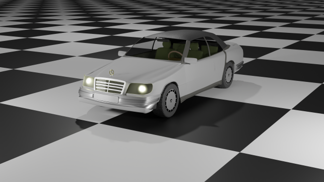 MercedesEW124Cabriolet1985 3Dモデル .c4d .max .obj .3ds .fbx .stl .blend
