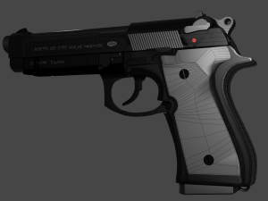 Beretta 92FS 9mm Modelo 3D