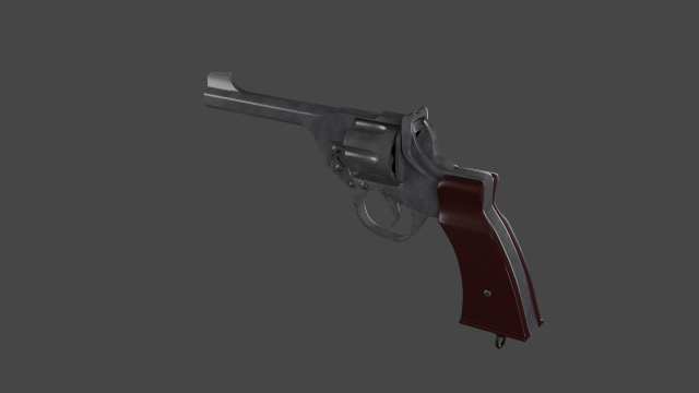 Revolver - Enfield Model 3D .c4d .max .obj .3ds .fbx .stl .blend 