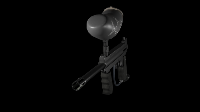 Paintball marker 3D मॉडल .c4d .max .obj .3ds .fbx .stl .blend 