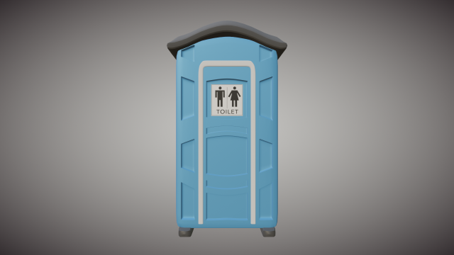 Porta Potty 3D 모델 .c4d .max .obj .3ds .fbx .stl .blend 
