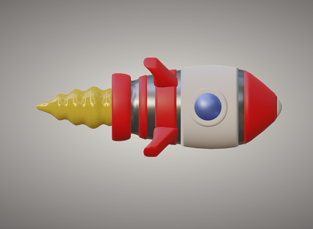 Rocket Model 3D .c4d .max .obj .3ds .fbx .stl .blend 