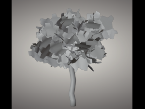 Lowpoly Tree with Transparent PBR Textures Modelo 3D