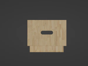 Wooden Step Stool 3D Model