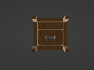 Wooden Step Stool 3D 모델