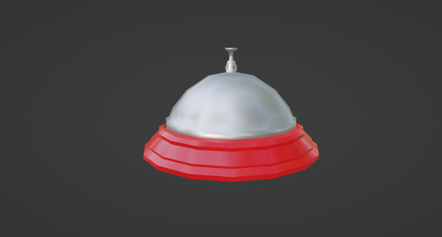 Desk Bell 3D Model .c4d .max .obj .3ds .fbx .stl .blend