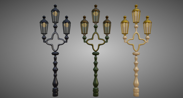 Lampost 3D Model .c4d .max .obj .3ds .fbx .stl .blend 