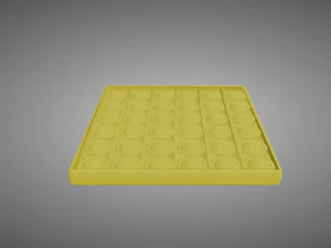 Rubber Fidget Toy - Pop-it 3D Model