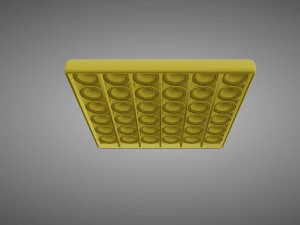 Rubber Fidget Toy - Pop-it 3D Model