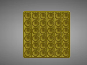 Rubber Fidget Toy - Pop-it 3D Model
