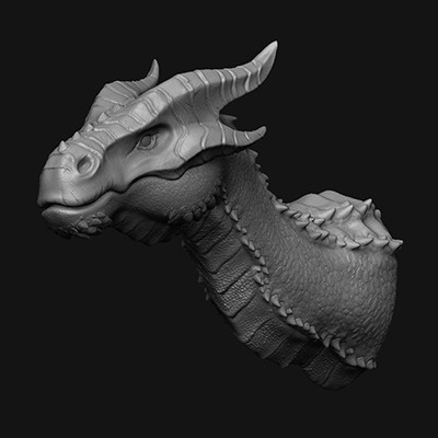 Dragon Head 3D Model .c4d .max .obj .3ds .fbx .stl .blend 