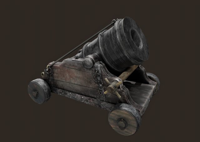 CANNON Model Cetak 3D .c4d .max .obj .3ds .fbx .stl .blend 