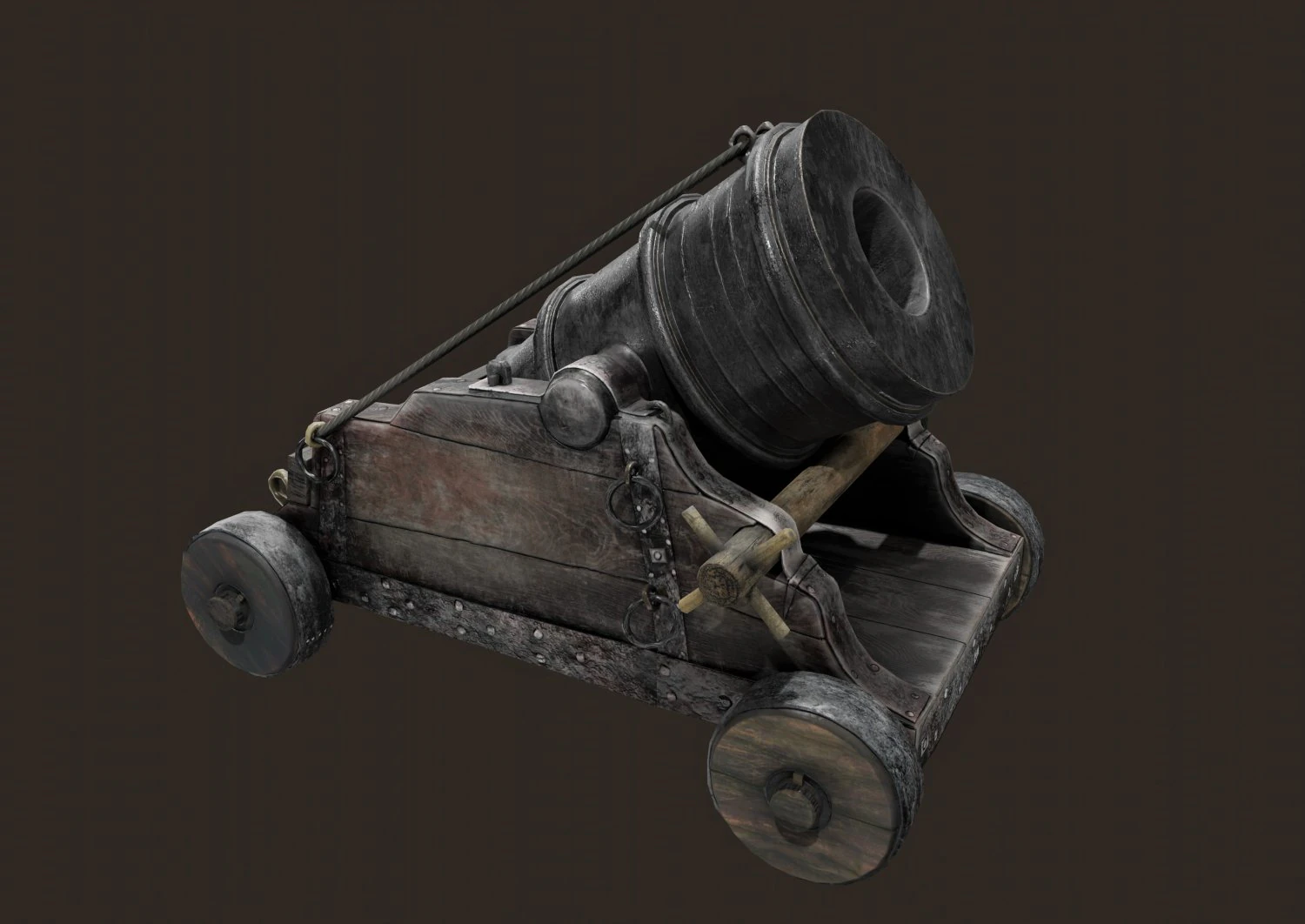 CANNON 3D Print Model .c4d .max .obj .3ds .fbx .stl .blend 